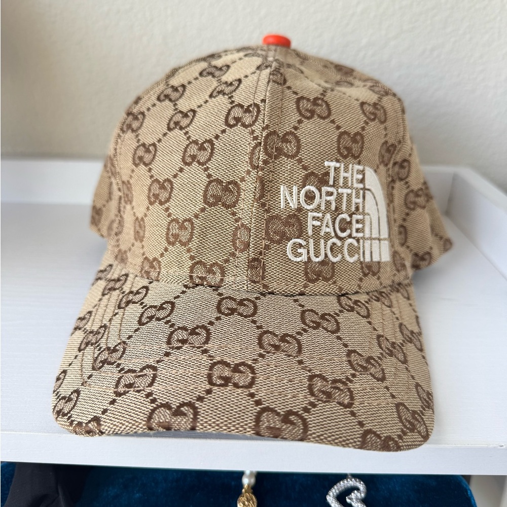 The North Face Gucci Tan and Brown Cap